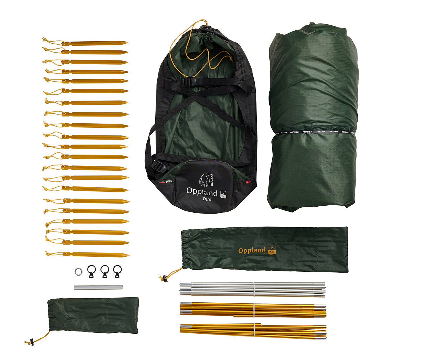 Oppland 2 SI (2.0) Tent - 2 person | Deep Forest Green