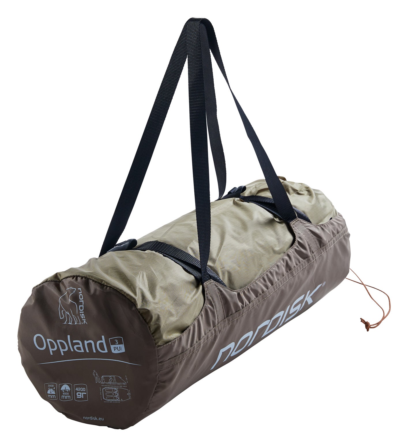 Oppland 3 PU tent - 3 person - Dark Olive