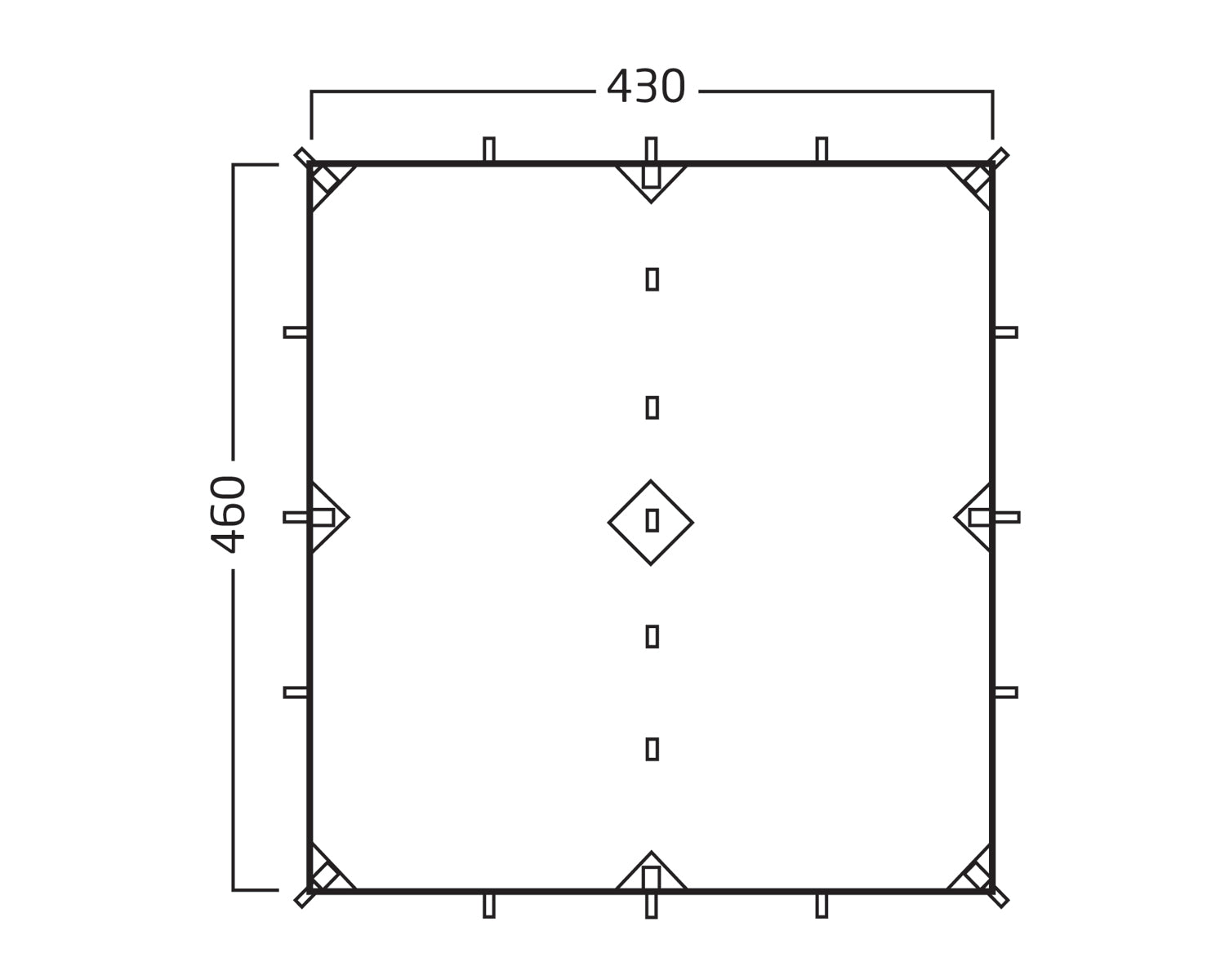 Voss 20 PU tarp - 20 m² - Dark Olive