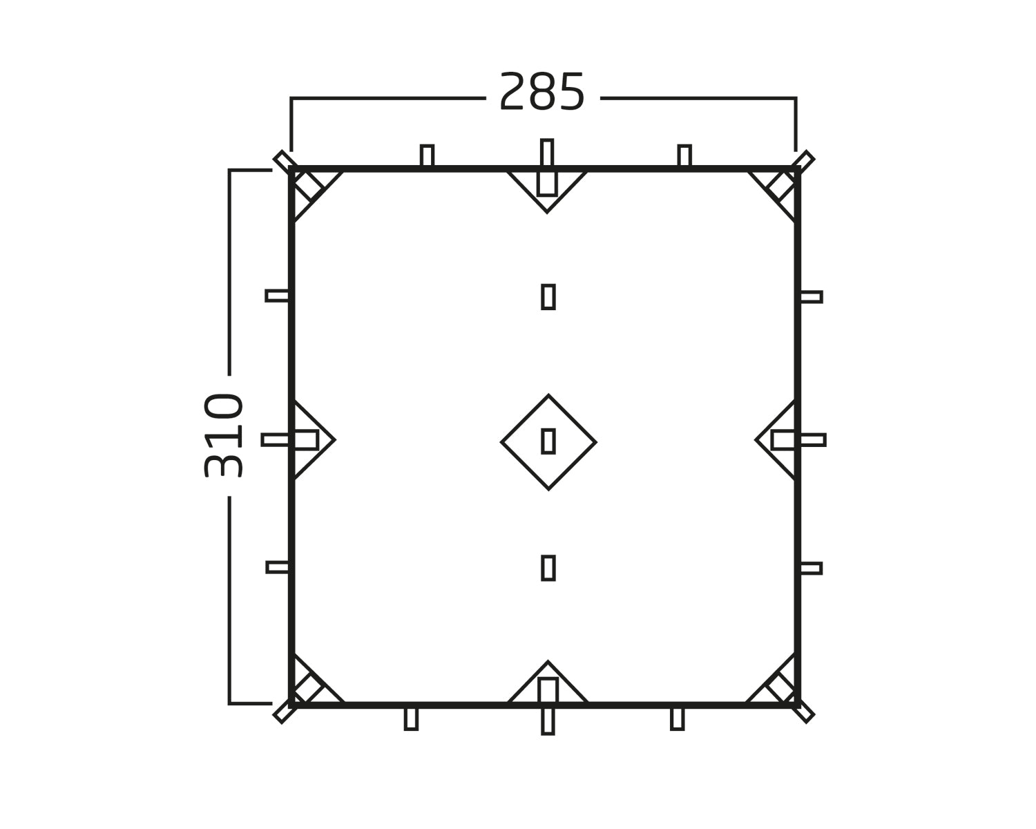 Voss 9 PU tarp - 9 m² - Dark Olive