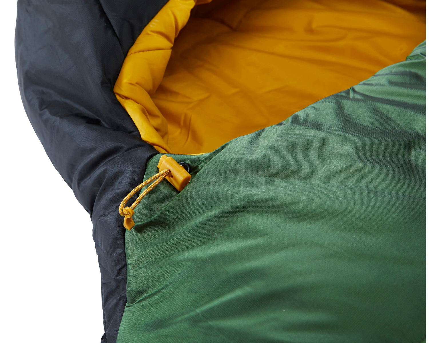 Gormsson +10° Curve sleeping bag - Artichoke Green/Mustard Yellow/Black