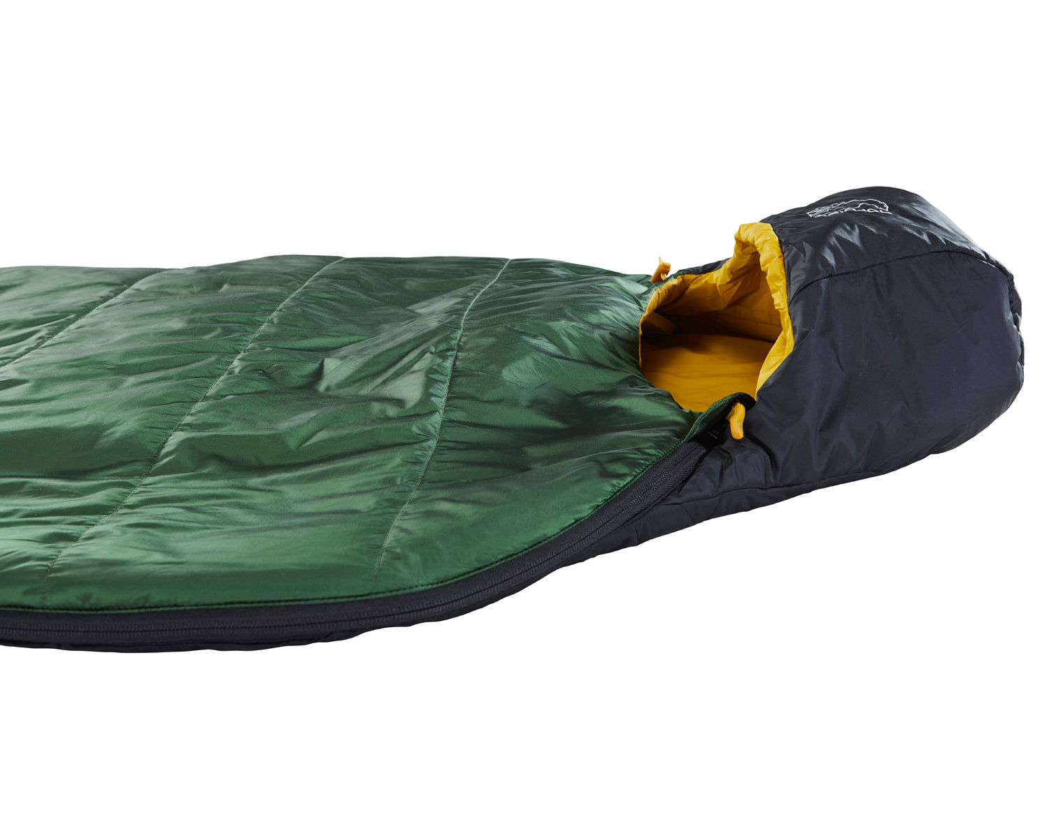 Gormsson +10° Curve sleeping bag - Artichoke Green/Mustard Yellow/Black