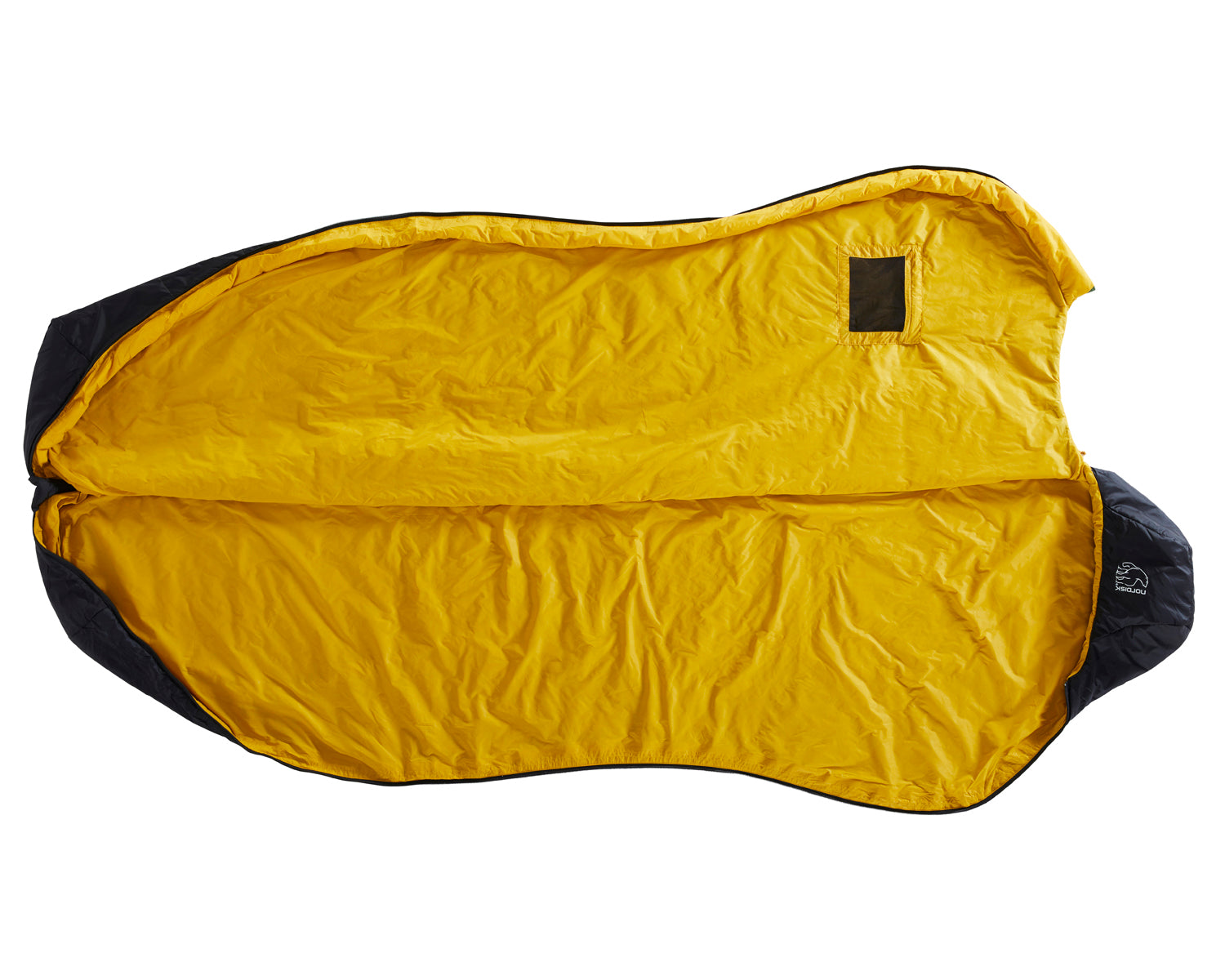 Gormsson +10° Curve sleeping bag - Artichoke Green/Mustard Yellow/Black