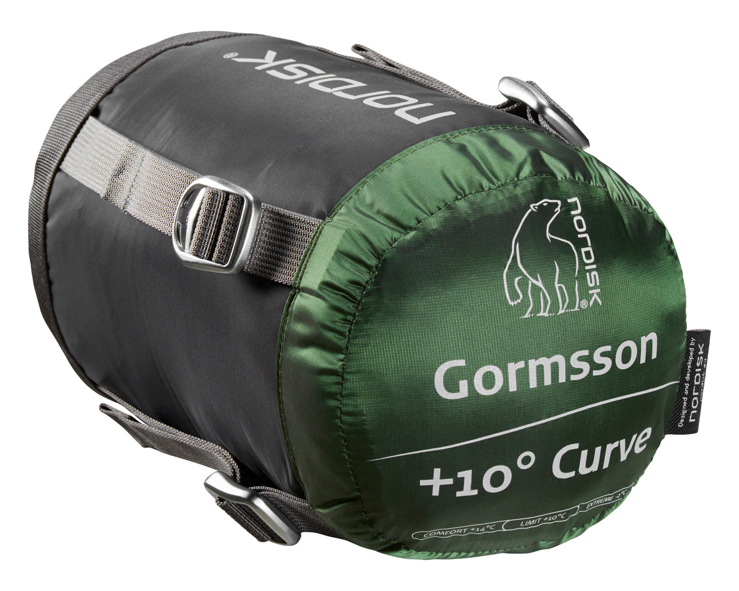 Gormsson +10° Curve sleeping bag - Artichoke Green/Mustard Yellow/Black