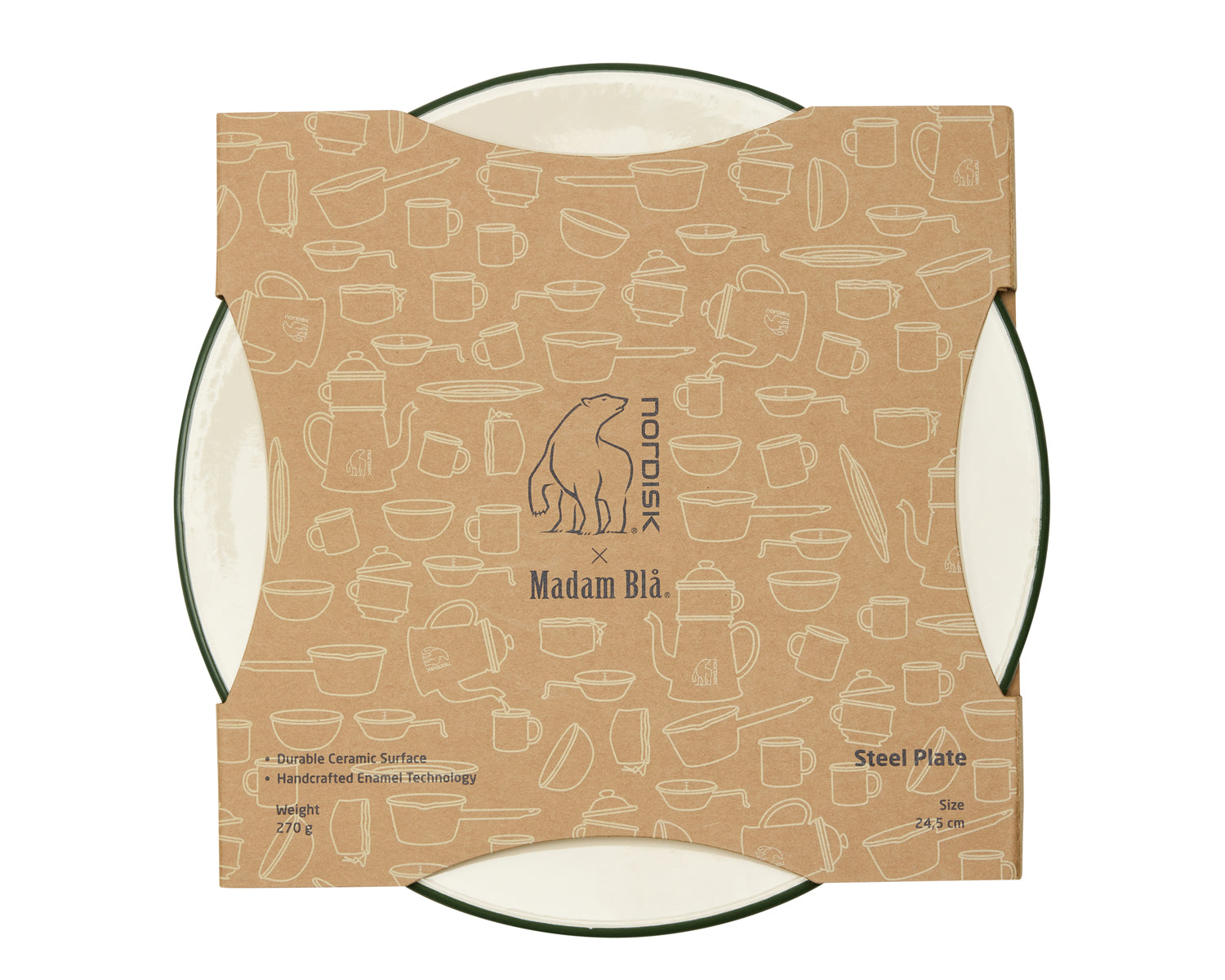 Madam Blå plate - ONESIZE - Cream