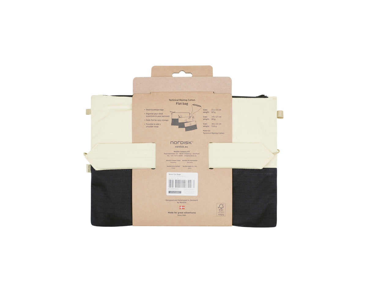 Skive flat bags, set of 3 - ONESIZE - Sandshell