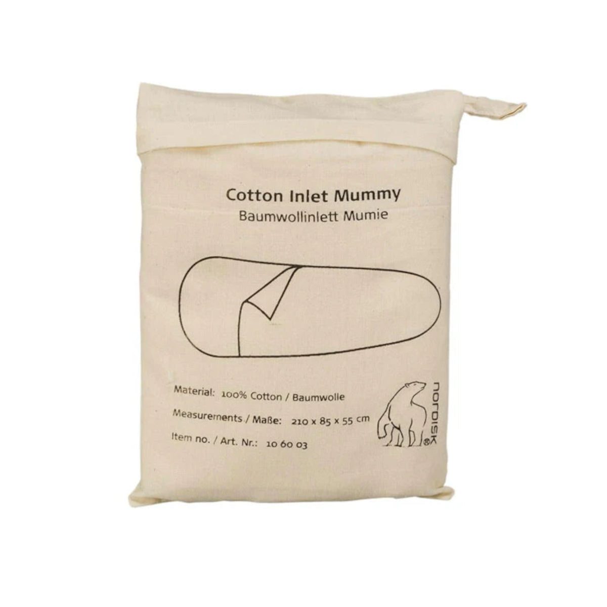 Cotton Liner Mummy  Cotton - White