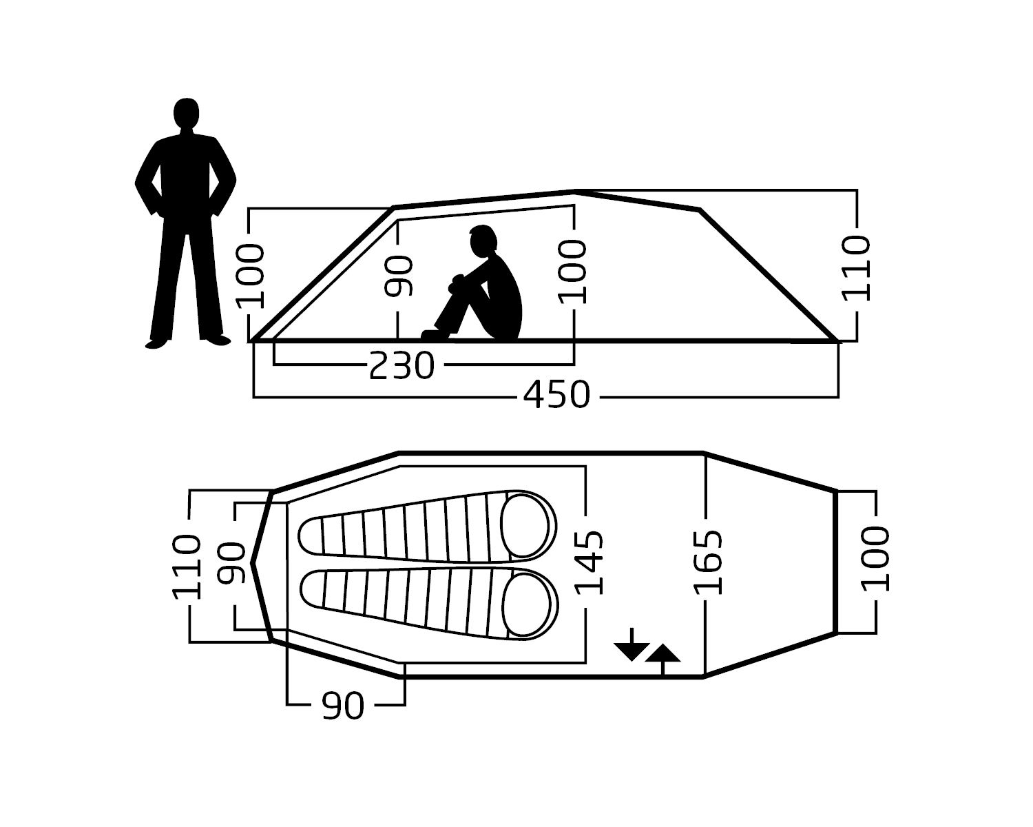 Oppland 2 SI (2.0) Tent - 2 person | Deep Forest Green