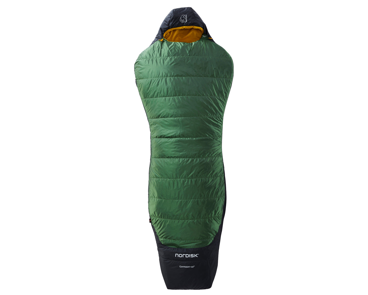Gormsson +10° Curve sleeping bag - Artichoke Green/Mustard Yellow/Black