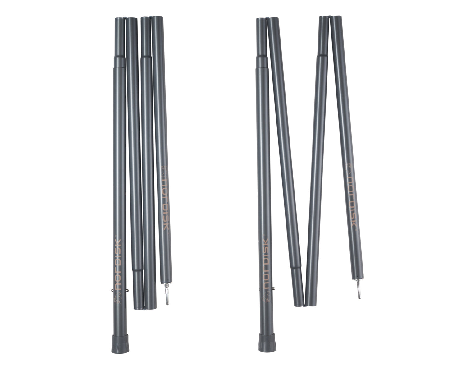 Kari pole set, 220 - 260cm - ONESIZE - Steel