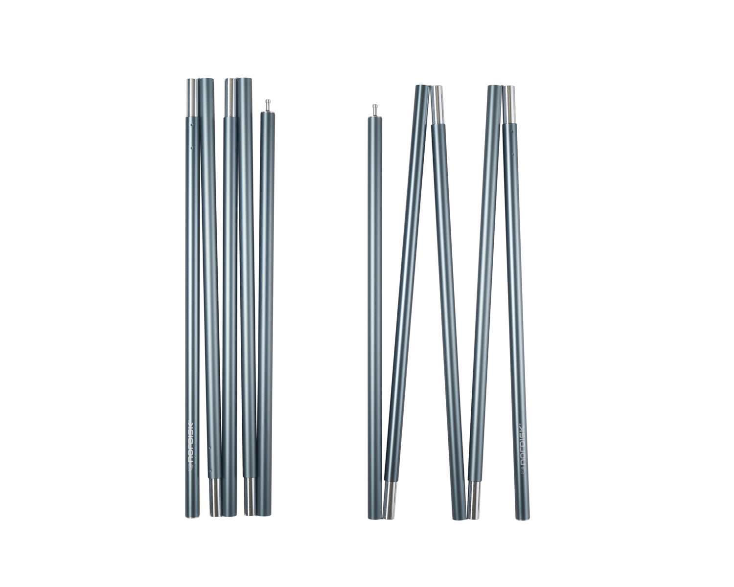 Midgard - Large entrance pole set alu - Aluminium