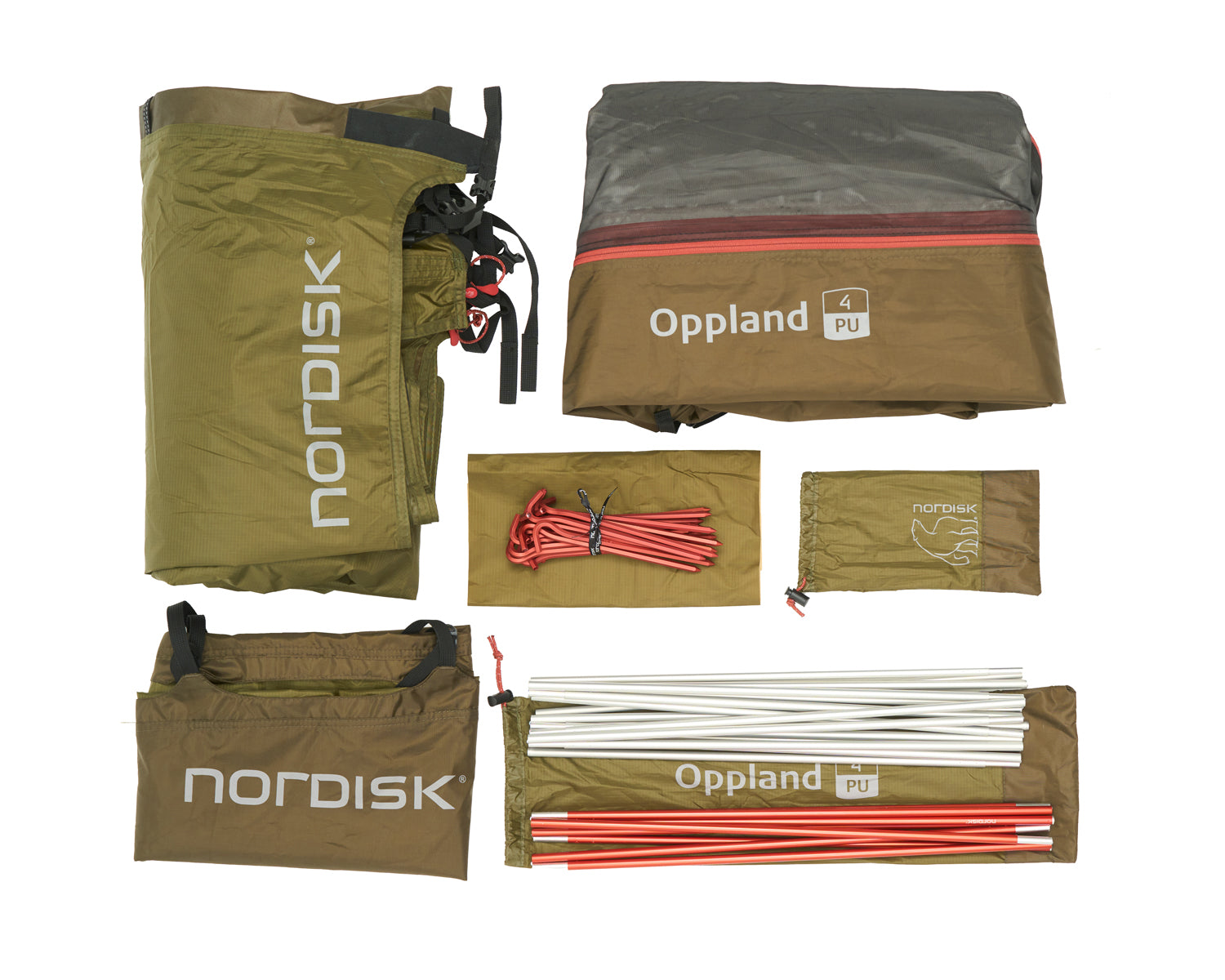 新品Nordisk Oppland 4 PU dark olive ノルディスク Oppland 4 PU tent - ONESIZE - Dark Olive