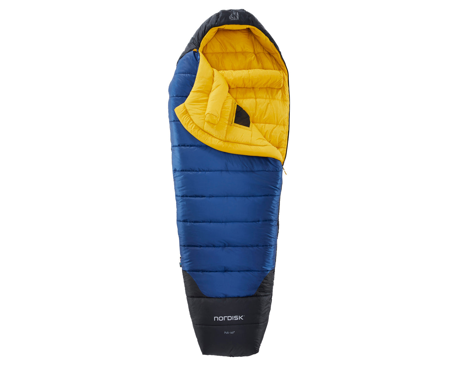 Puk -10° Mummy sleeping bag - True Navy/Mustard Yellow/Black